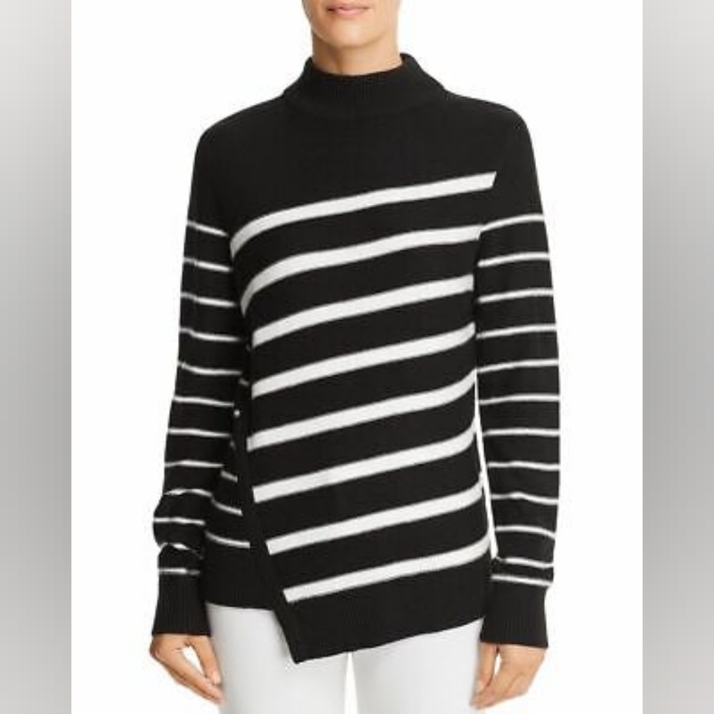 AQUA MOCK NECK SWEATER